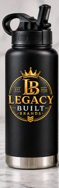 Black Legacy Built Brands 32 oz custom insulated sports bottle