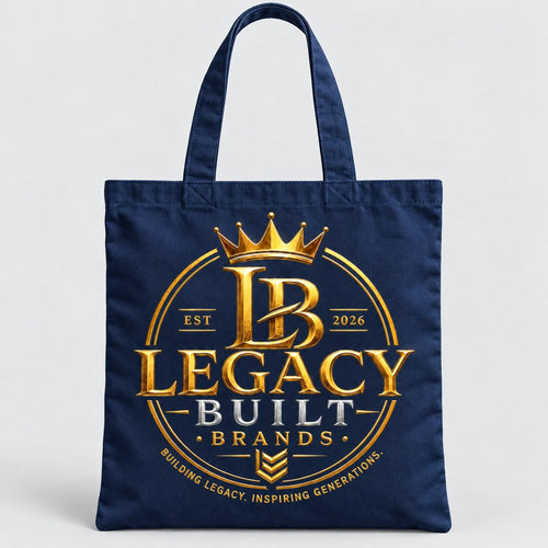 Navy Legacy Built Brands full canvas tote bag