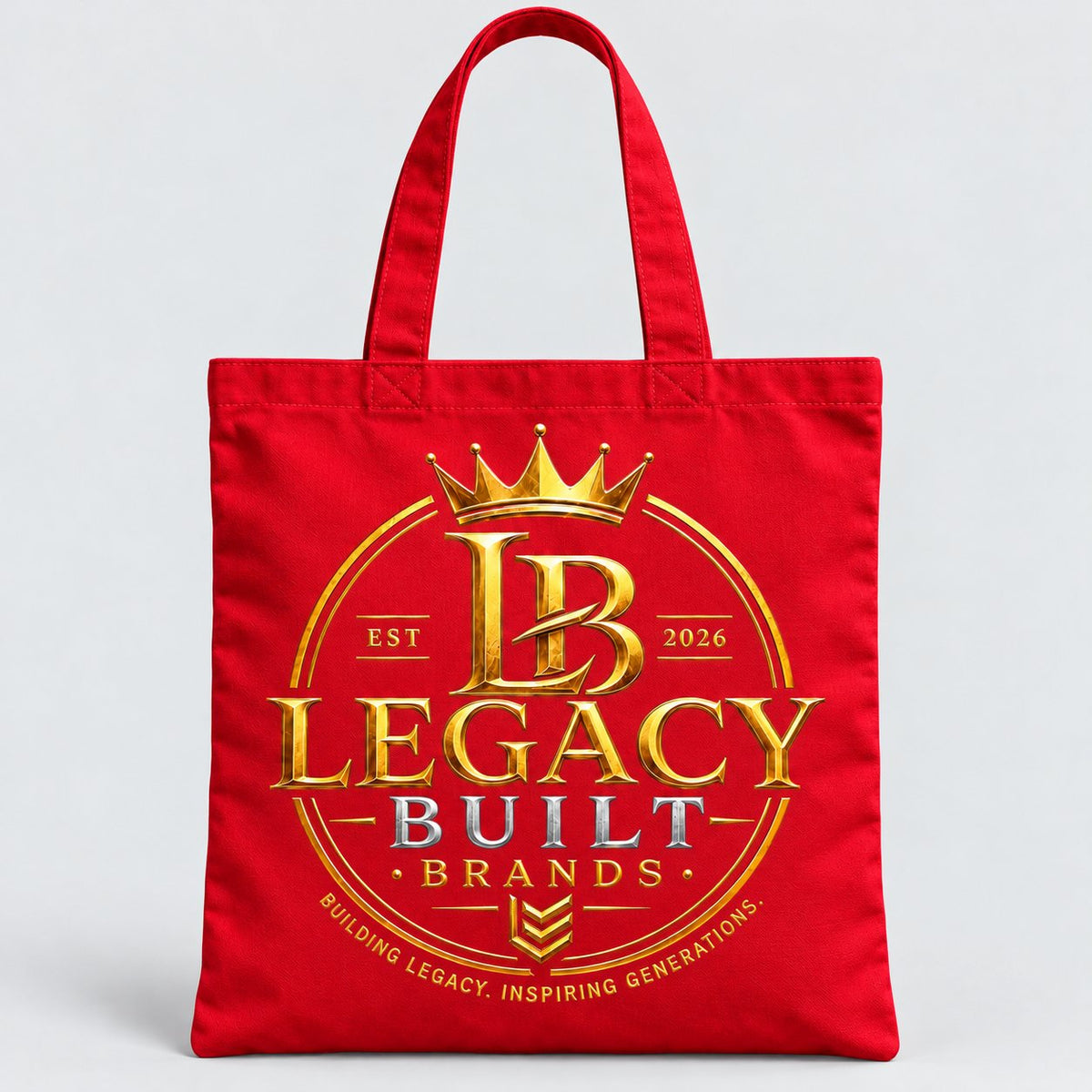 Red Legacy Built Brands full canvas tote bag