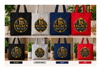 Legacy Built Brands custom canvas tote bags in Sport Grey, Navy, Black, and Red